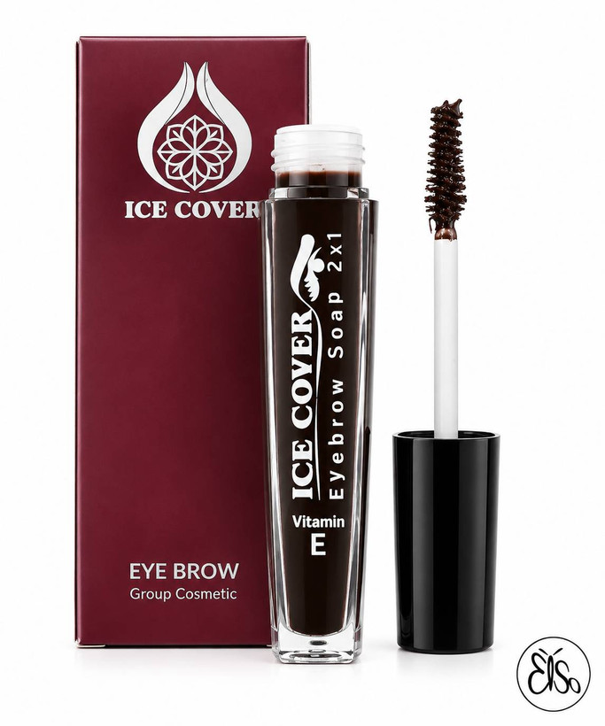 ژل ابرو قهوه ای شاین دار ice cover